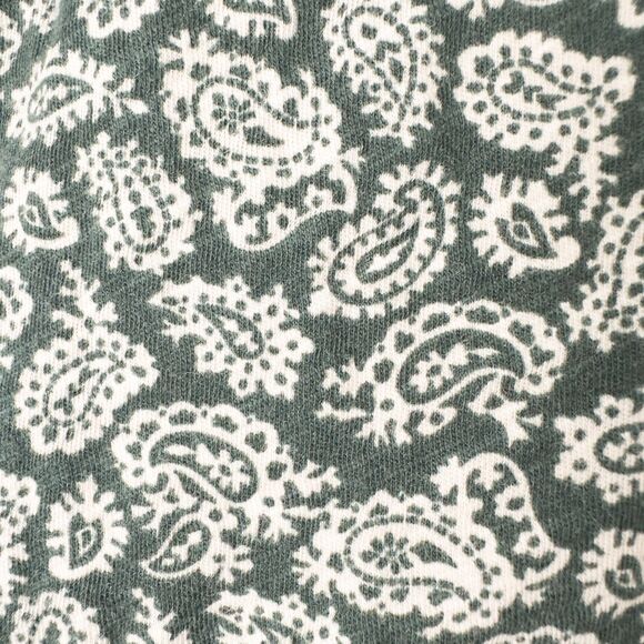 Boden Button Front Cotton Long Sleeve Paisley Top Womens 20/22 (XL) Green Boho - Picture 8 of 15